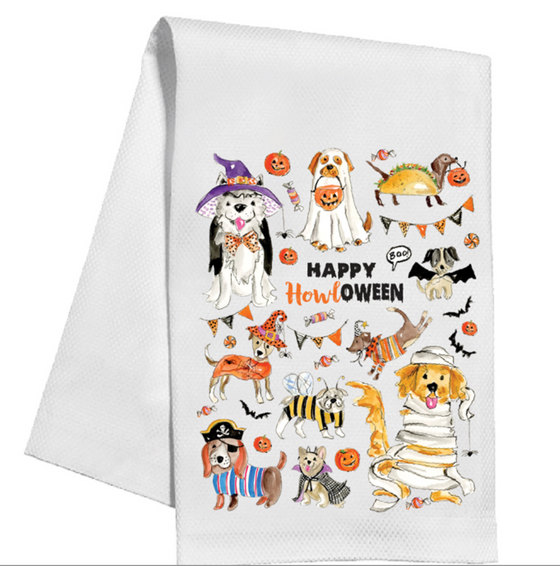 Trick or Treat Pooches Kitchen Towel