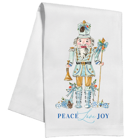Peace, Love, Joy Nutcracker Kitchen Towel