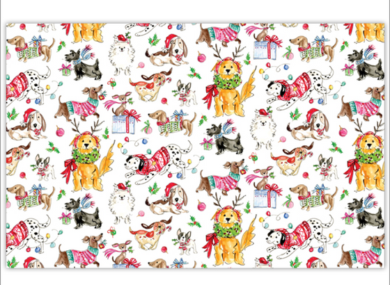 Christmas Puppies Placemat Pad