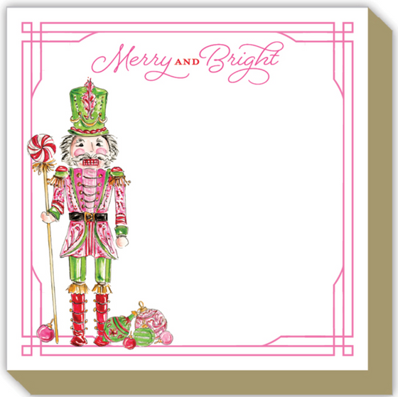 Merry & Bright Pink Nutcracker Notepad