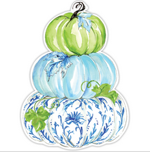 Blue Chinoiserie Pumpkin Stack Die-Cut Placemat