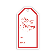  Red Border Merry Christmas Gift Tag