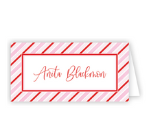  Pink Peppermint Stripe Place Card
