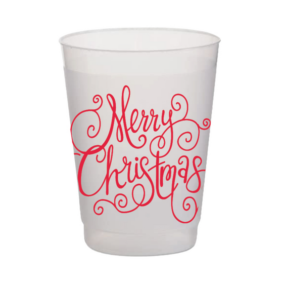 Red Merry Christmas Frost Flex Cups