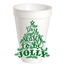  Green 'Tis The Season Foam Cups