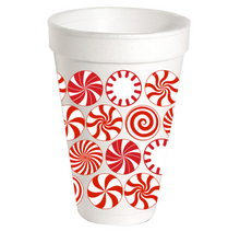  Red Peppermint Foam Cups