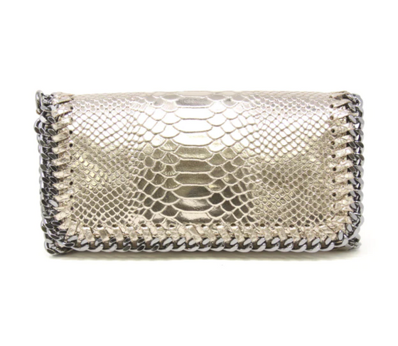 Bronce Leather Crossbody Clutch
