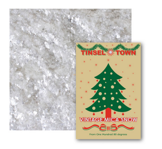 Mica Faux Snow Gift Box