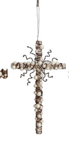 Pearl Wire Jewel Cross