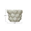 White Knob Stone Planter