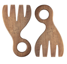  Natural Wood Salad Servers