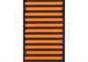Orange & Black Striped Frill Edge 2.5" Ribbon