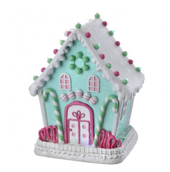 Resin Pastel Gingerbread House 24"