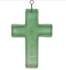  Recycled Glass Hanging Cross