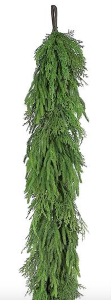 Deluxe Mix Norfolk Pine & Cedar Garland 5' – Wildflowers