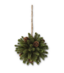  Angel Pine Ornament With Pinecones 5"