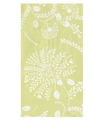  Pale Green Trailing Floral Guest Towels