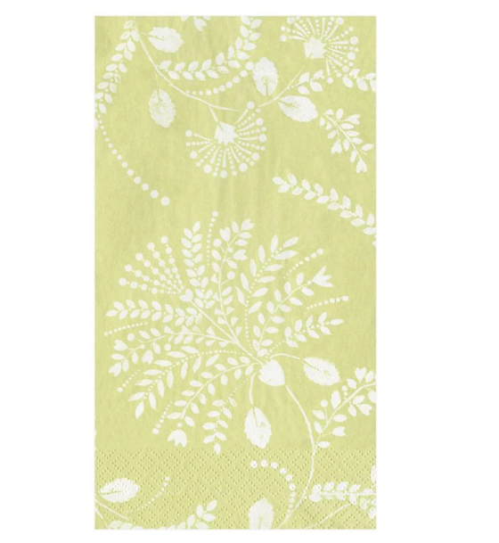 Pale Green Trailing Floral Guest Towels