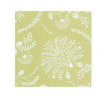  Pale Green Trailing Floral Cocktail Napkin