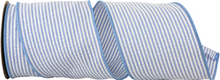  Seersucker Stripe Blue Everyday Wired 4" Ribbon