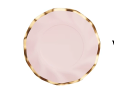 Blush Wavy Salad Plate