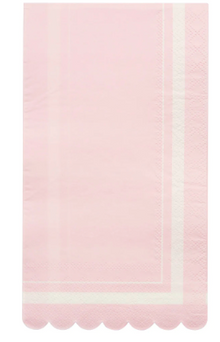  Pink and White Scallop Guest Towel