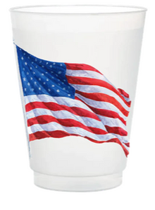  American Flag Frosted Cups