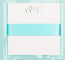 Tennis Racket Square Desk Set