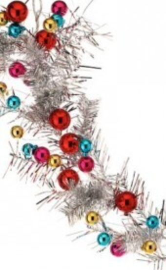 48" Tinsel Garland Balls