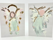  Acrylic Block Sign Angels with Gold Leafing