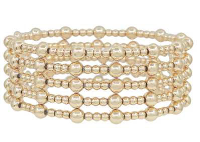 Gold Bead Stretch Bracelet