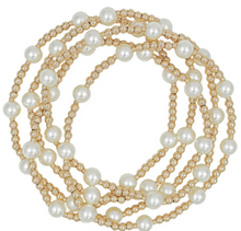  Pearl and Gold Bead Bracelet