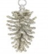 10" Glitter Pinecone Ornament