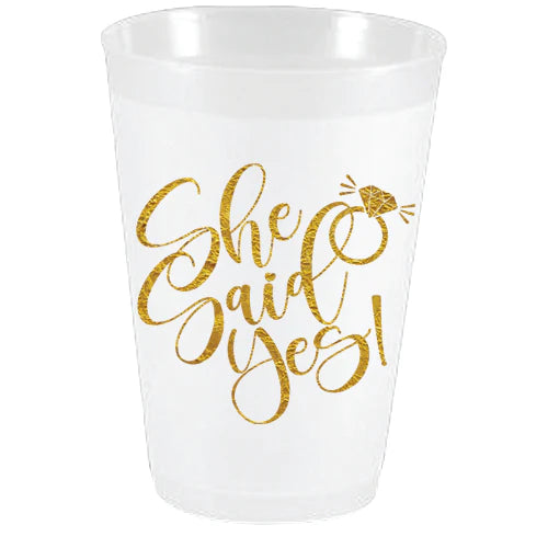 'She Said Yes' Frost Flex Cups