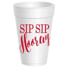  Red Sip Sip Hooray Foam Cups