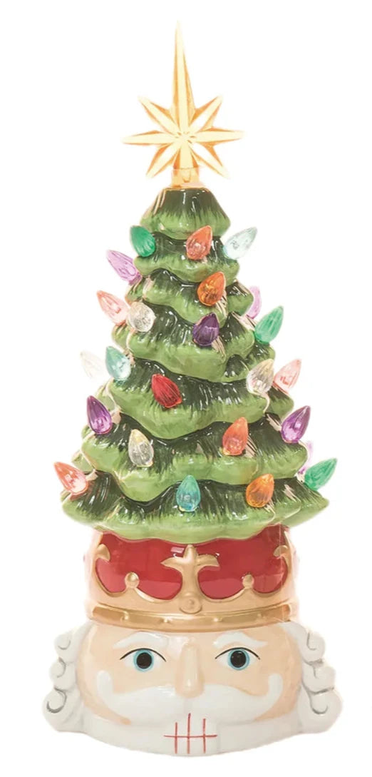 Nutcracker Head w/Tree Light Up Decor