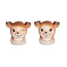  Pink Vintage Reindeer Salt & Pepper Shakers