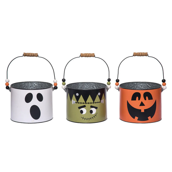 Metal Spooky Character Bucket