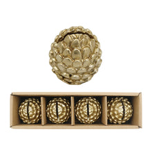  Gold Resin Acorn Placecard Holder Set of 4