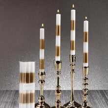  Modern & Festive Gold Taper Candles