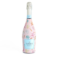  Champagne Bottle Wrap - Pink Seashells