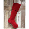 25" Red velvet stocking
