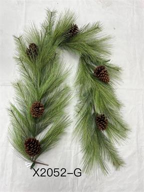 Long Needle Pine & Pinecone Garland 6'