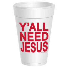  Red, Y'all Need Jesus Foam Cups