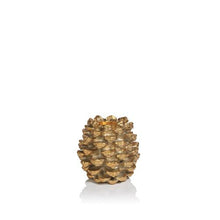  Golden Pinecone Pillar Candle Holder