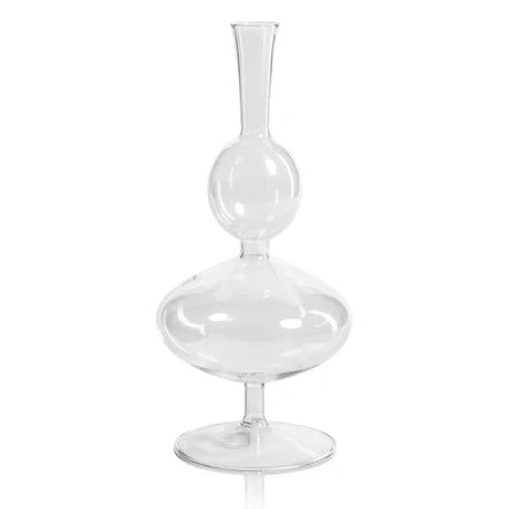 Lily Glass Footed Double Vase