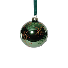  Shinny Green with Gold Leaf Ornament