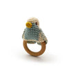 Knited Blue or Pink Chickadee Teether