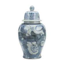  Indigo Sea Flower Temple Jar