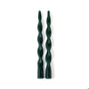 Set of 2 Twisted Unscented Taper Candles 12"H